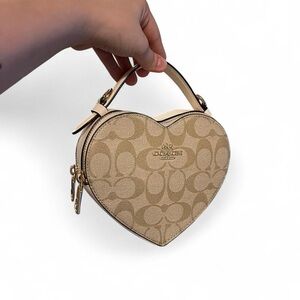 Heart-Shaped Coach Mini Bag With Strap’